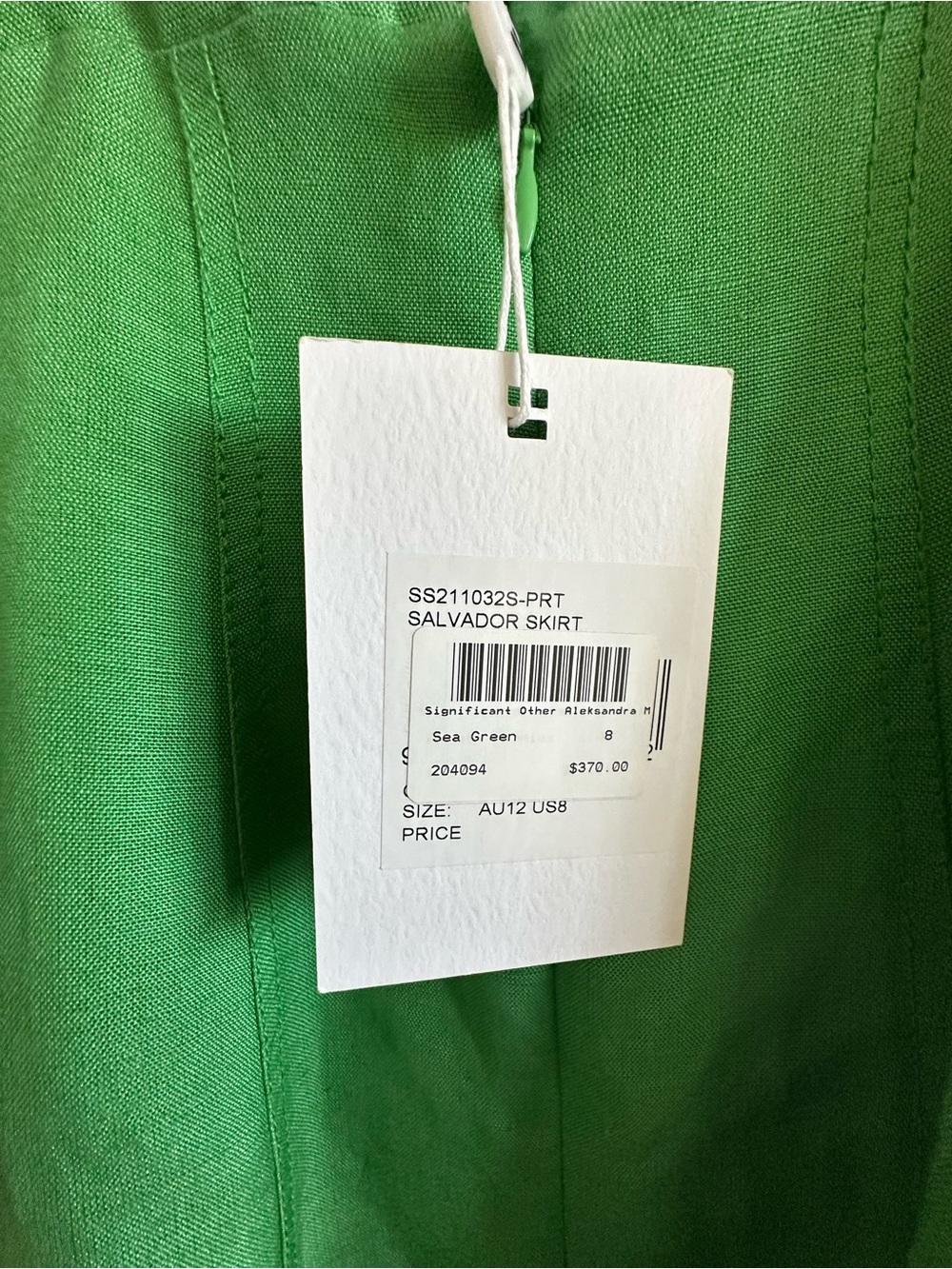 Green Spaghetti-Strap Maxi Dress with Keyhole Neckline - Picture 6 of 7